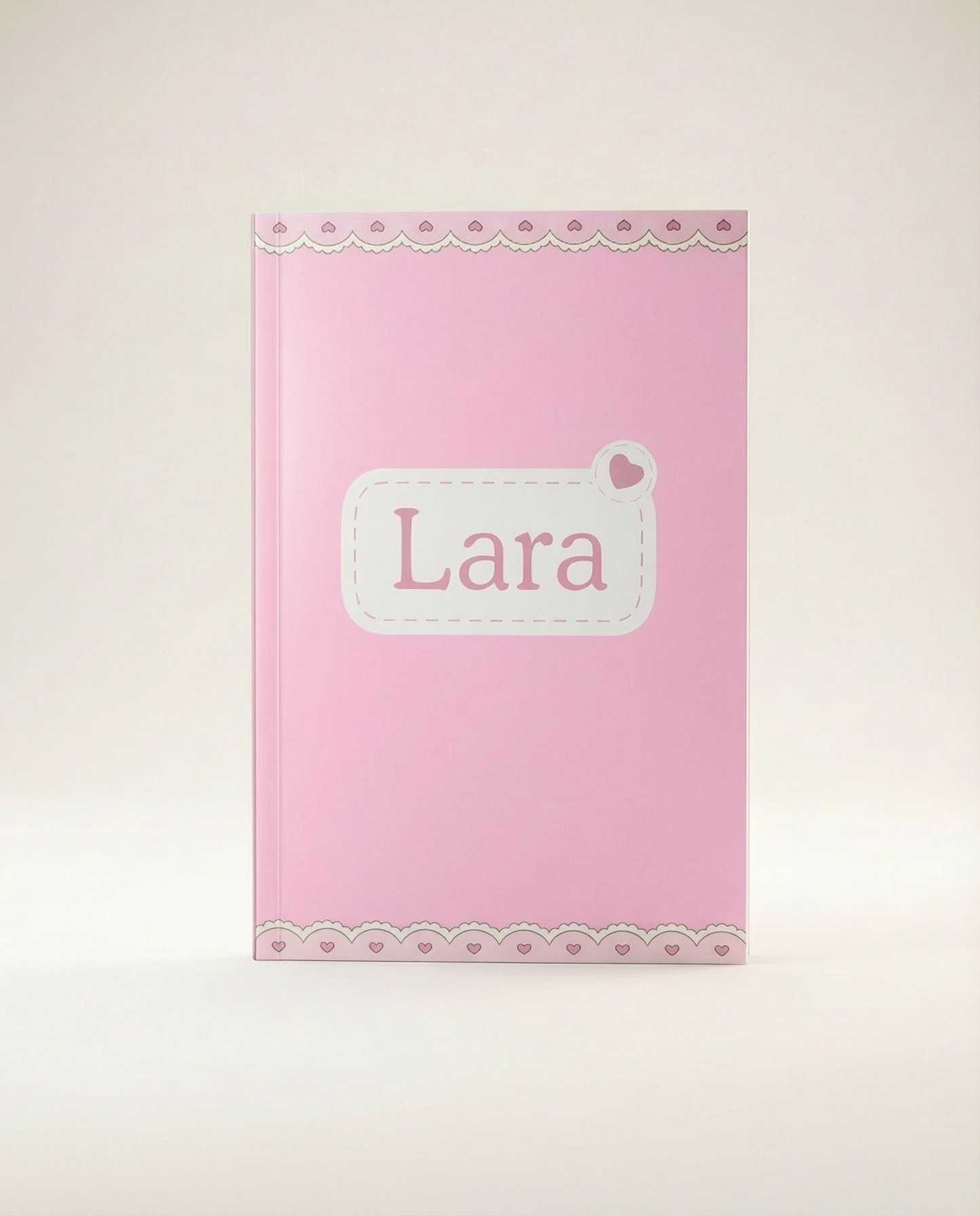 Personalized paper notebook with custom name pastel cover in UAE