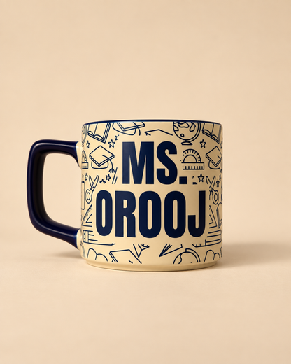 Custom Teacher Name Mug – School Design Teacher's Day Gift UAE