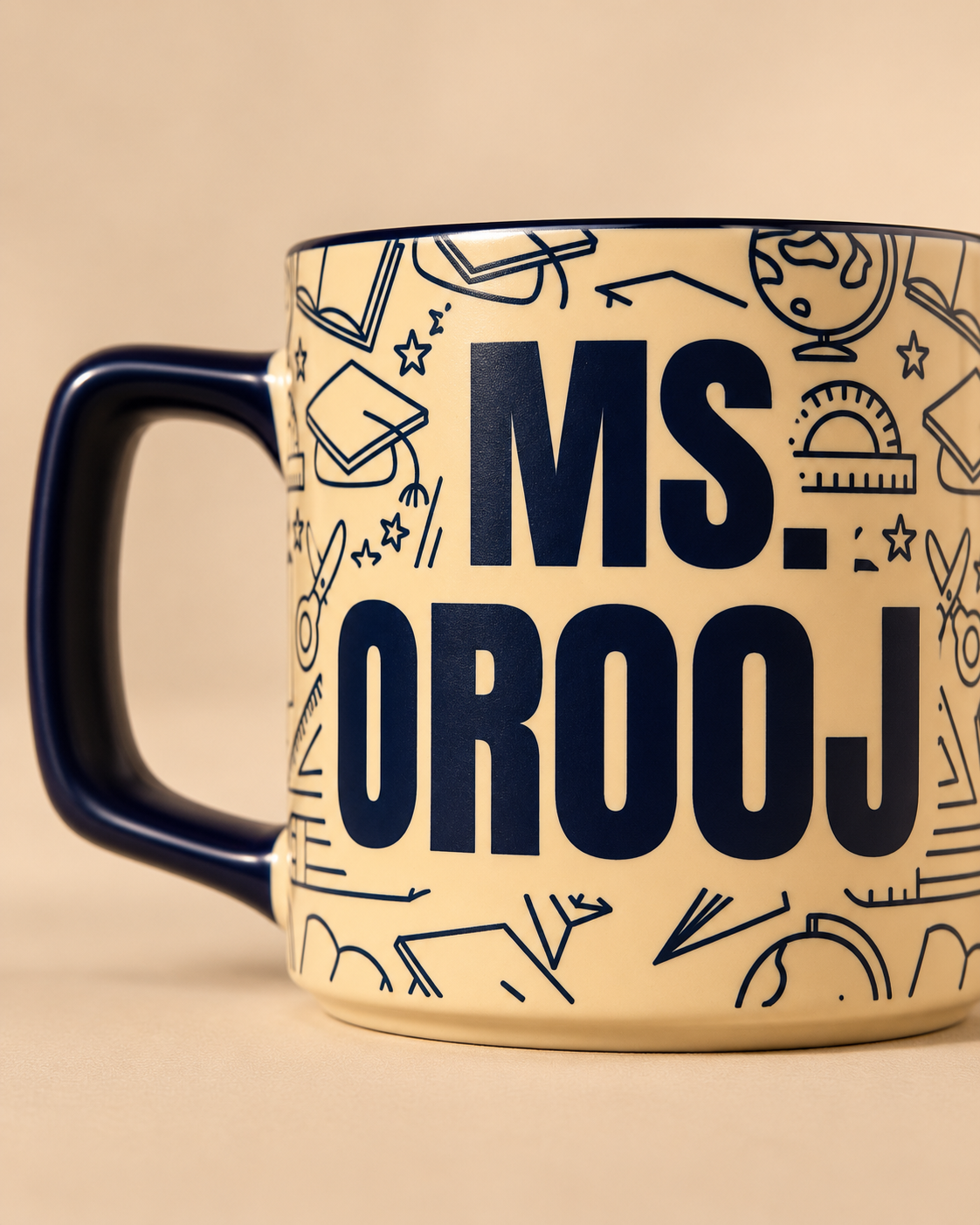 Custom Teacher Name Mug – School Design Teacher's Day Gift UAE