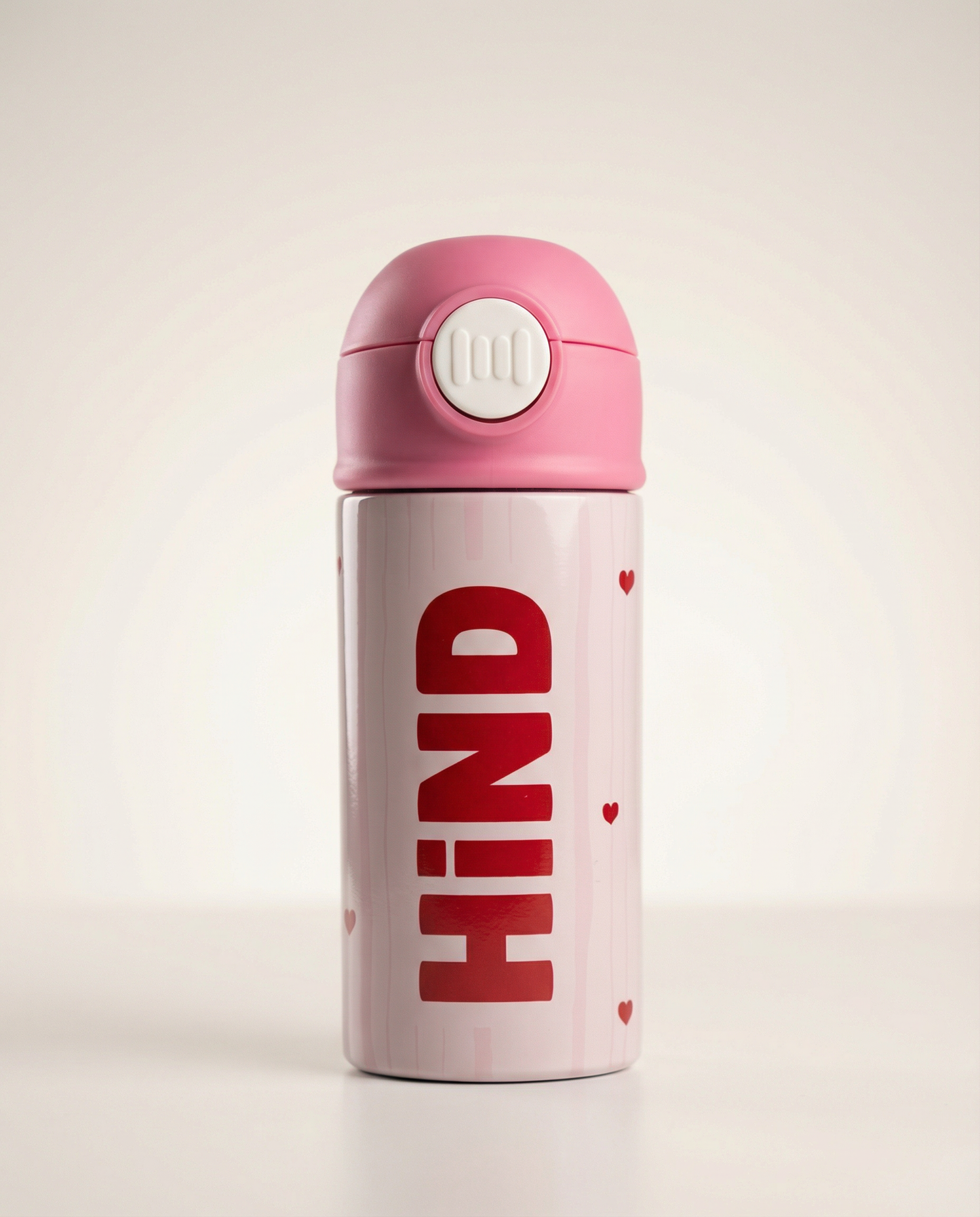 Personalized Kids Water Bottle 360ml – Pink Cap | UAE