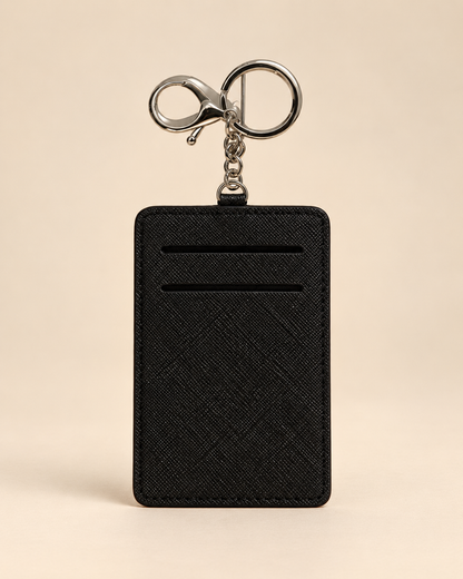 Custom teacher ID card holder keychain personalized with teacher name