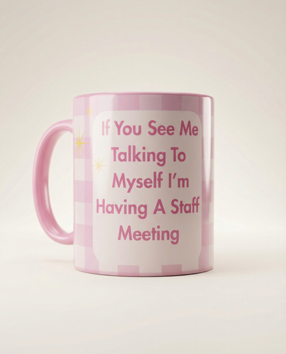 11oz ceramic pink coffee mug