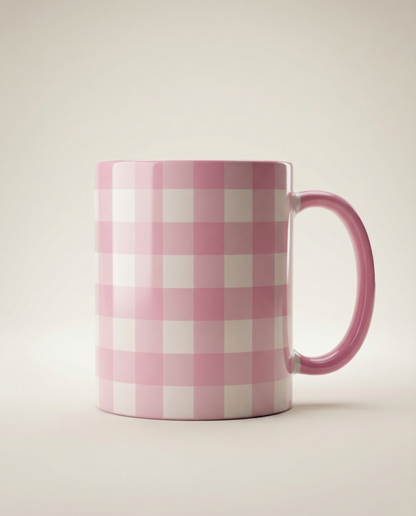 11oz ceramic pink coffee mug